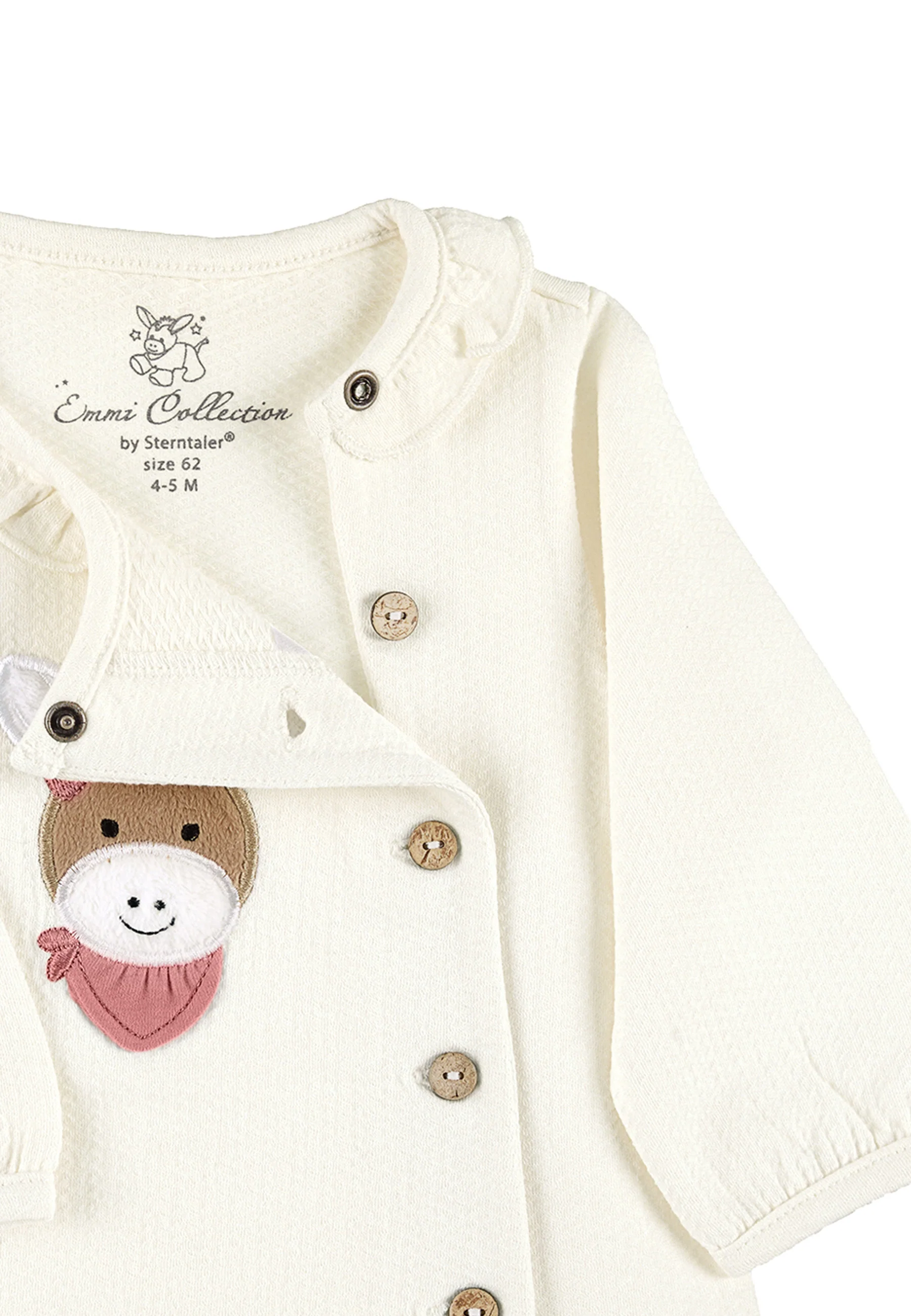 GOTS Langarm-Shirt Esel Emmi Girl in Ecru, Jersey