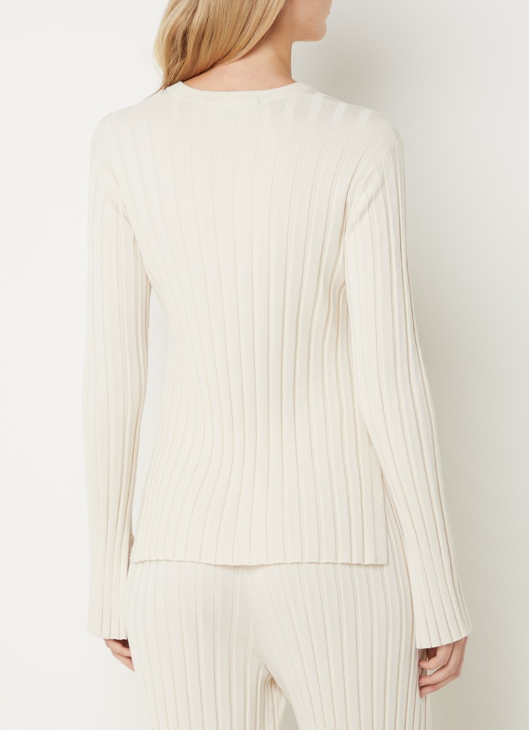 French Connection Minar fine-knit top with ribbed structure