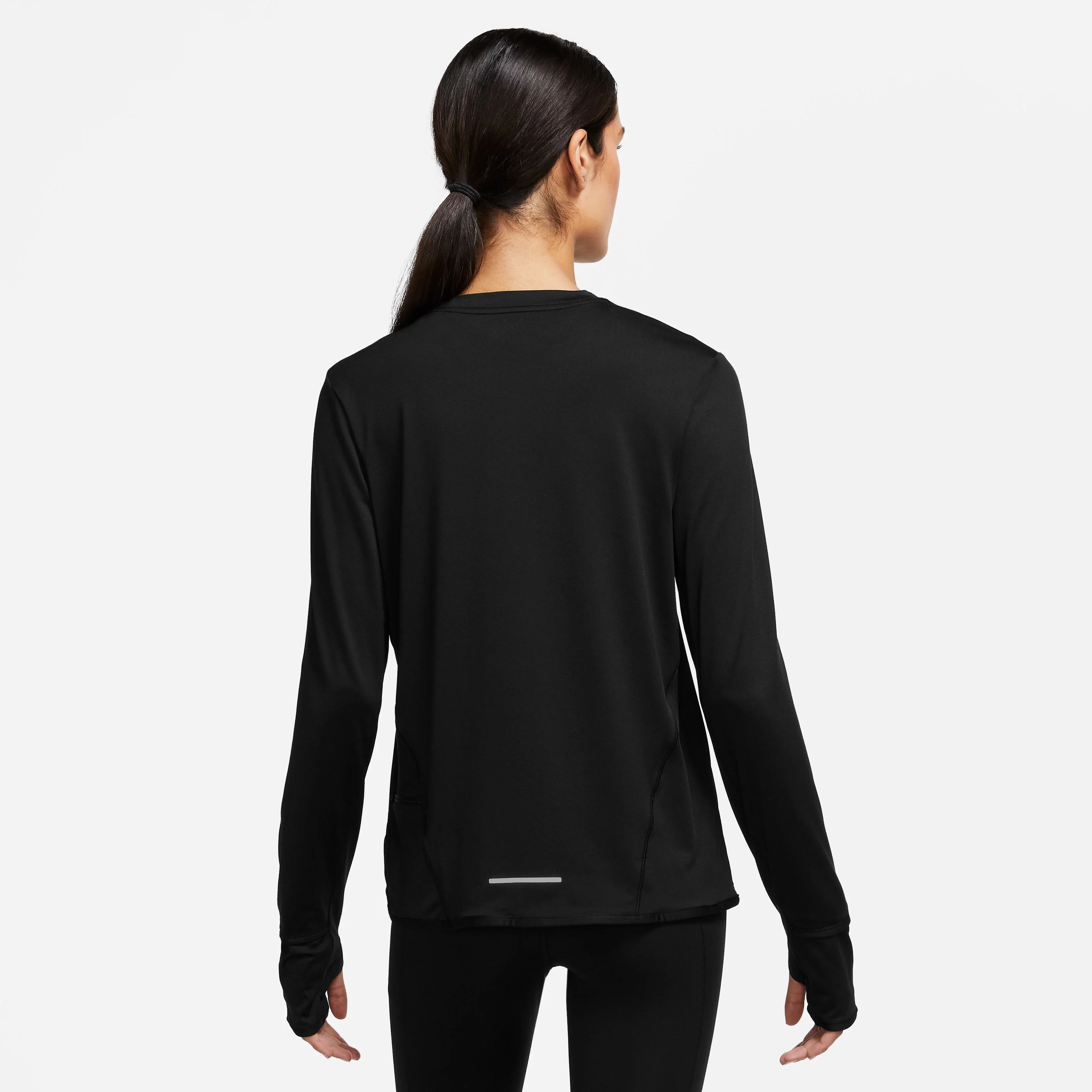 Dri-Fit Swift Element UV Crew-Neck Lauftop Damen - Schwarz
