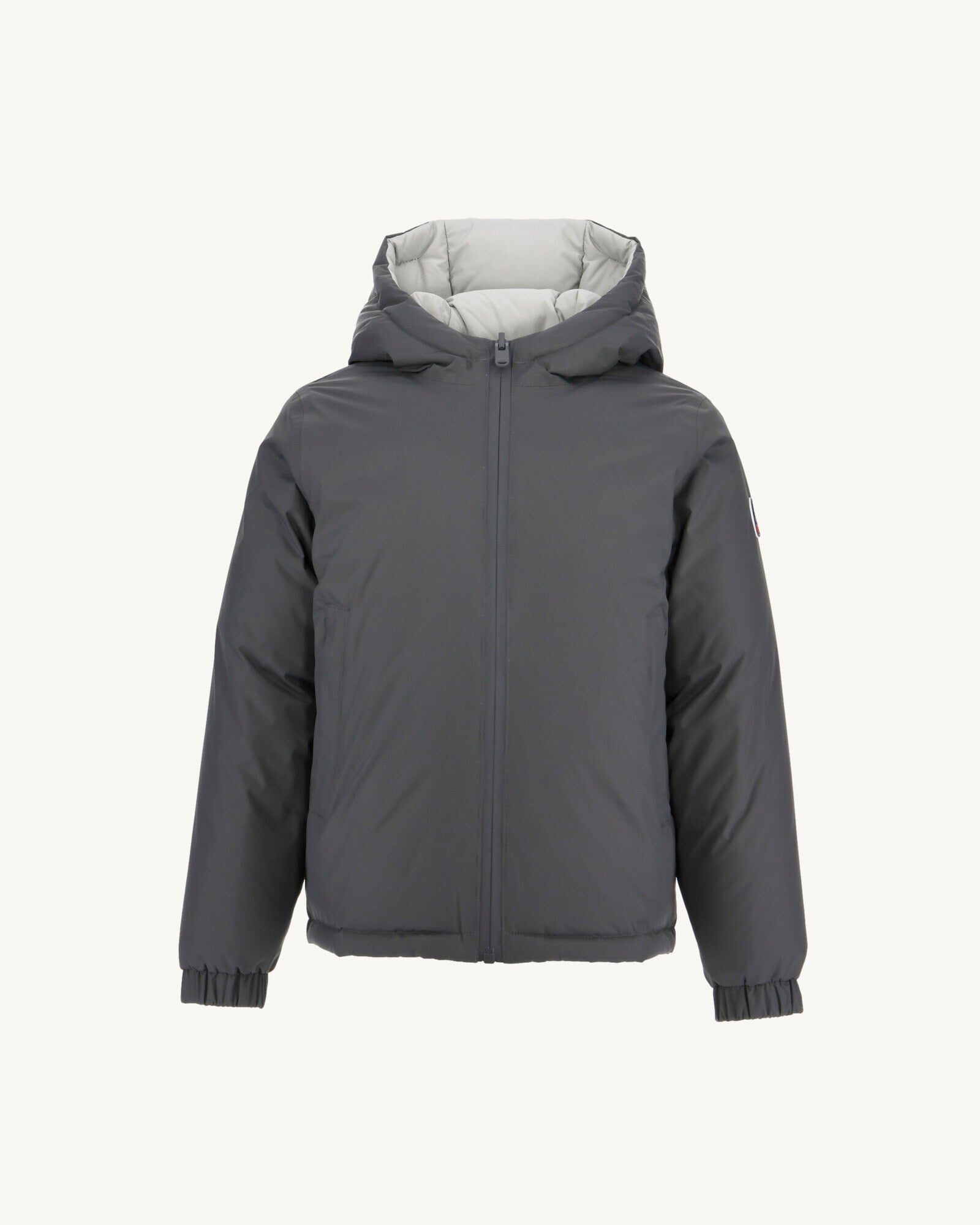 Doudoune réversible à capuche enfant Anthracite/Gris acier Yoko 2.0