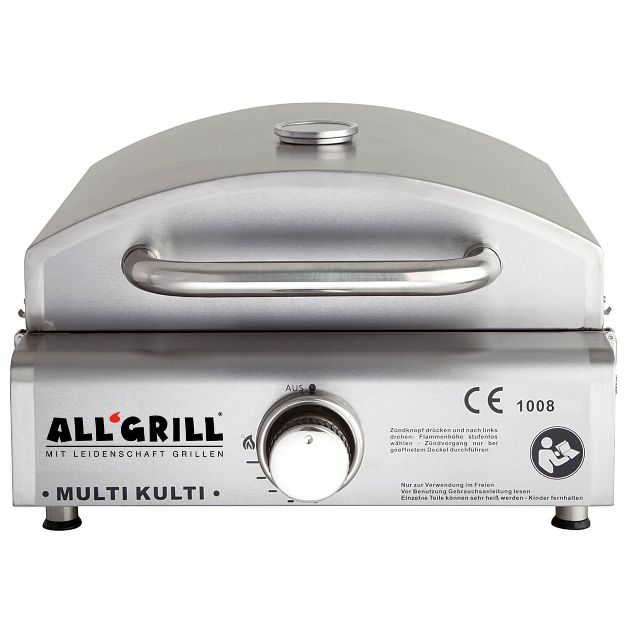 PaellaWorld International Paella World Multi-Kulti® portabler Grill-Pizzaofen 42x51x25cm, 8.5kg, 3.8kW, Edelstahl, Zubehör