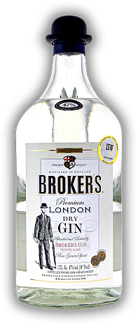 Broker's Premium London Dry Gin 47% 1,75 Liter Broker's Premium London Dry Gin 47% 1,75 Liter Broker´s Gin ein Premium London Dry Gin so trocken wie Britischer Humor. 1,75	 Liter - Vol 47%