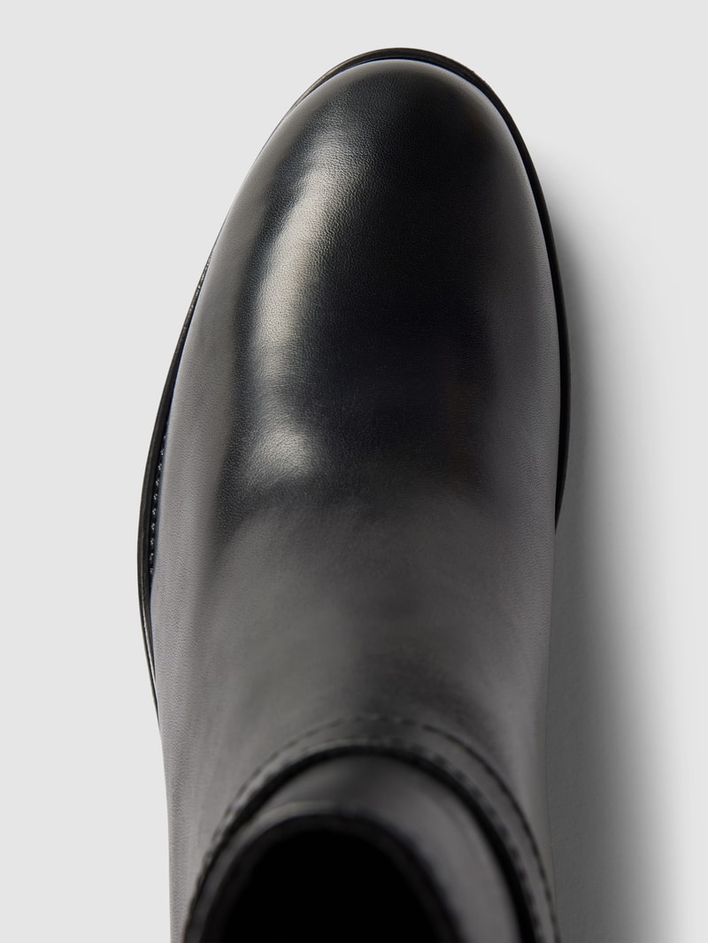 Stiefeletten aus Leder mit Label-Detail in schwarz