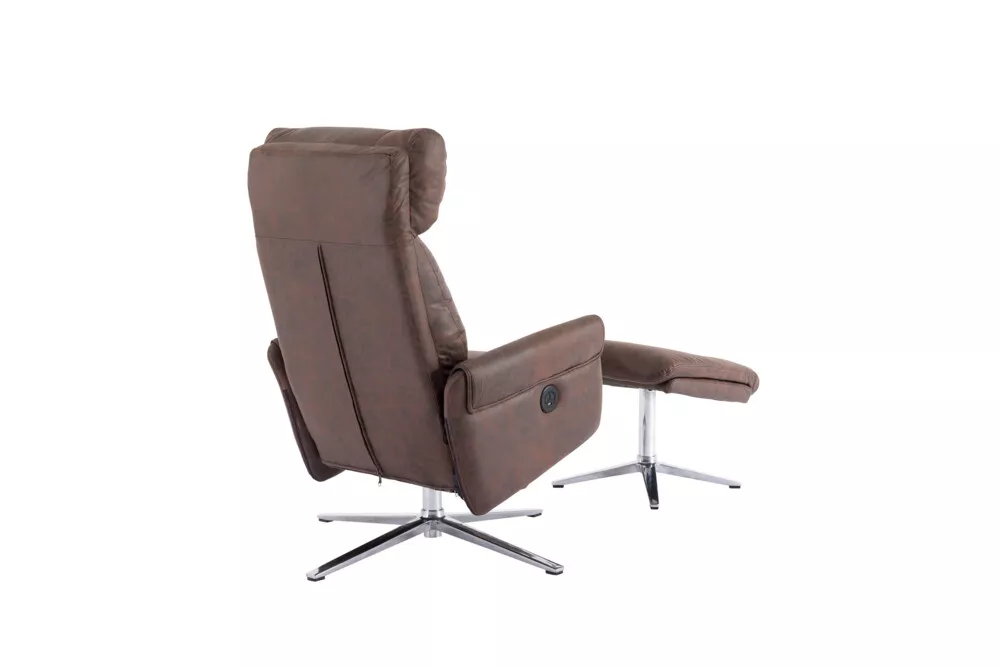 Happy Home Happy Home elektrisch verstellbarer Relaxsessel mit Hocker HWP51-BRN braun