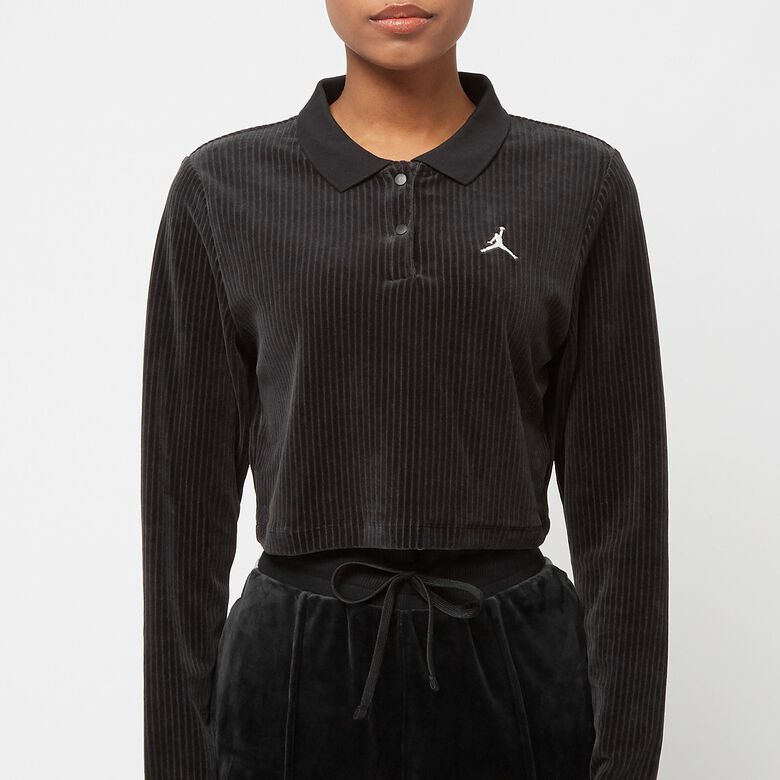 JORDAN Wmns Flight Long Sleeve Velour Top black