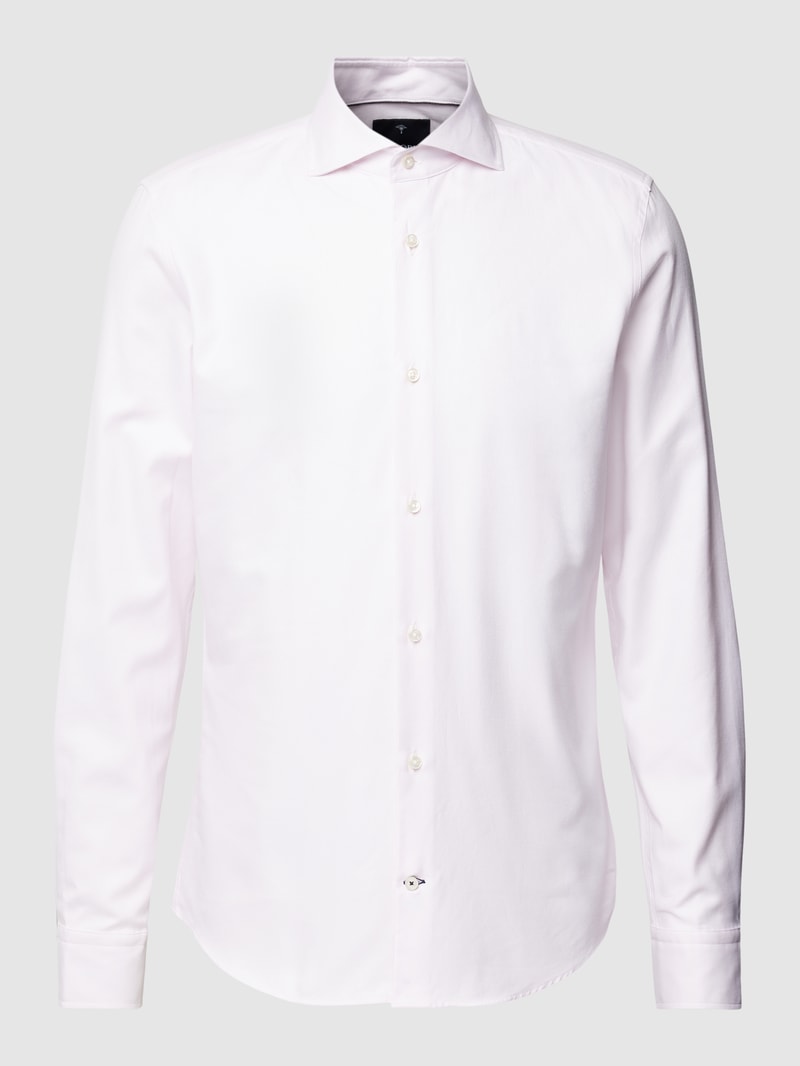 Slim Fit Business-Hemd mit Haifischkragen in rosé