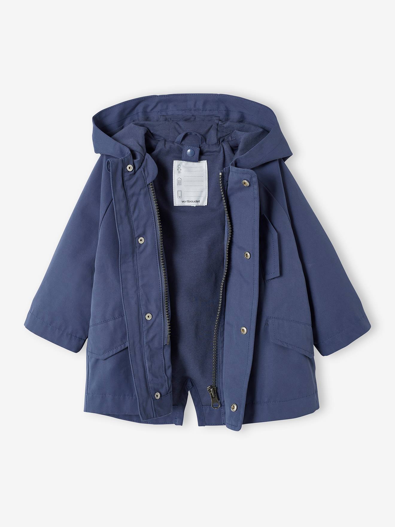 Vertbaudet Baby Regenjacke mit Innenjacke - dunkelblau
