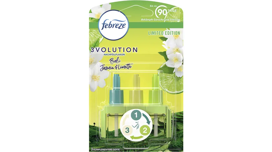 Febreze 3VOLUTION Lufterfrischer Nachfüllflakon für Duftstecker Bali Jasmin & Limette 20ml 20 ml