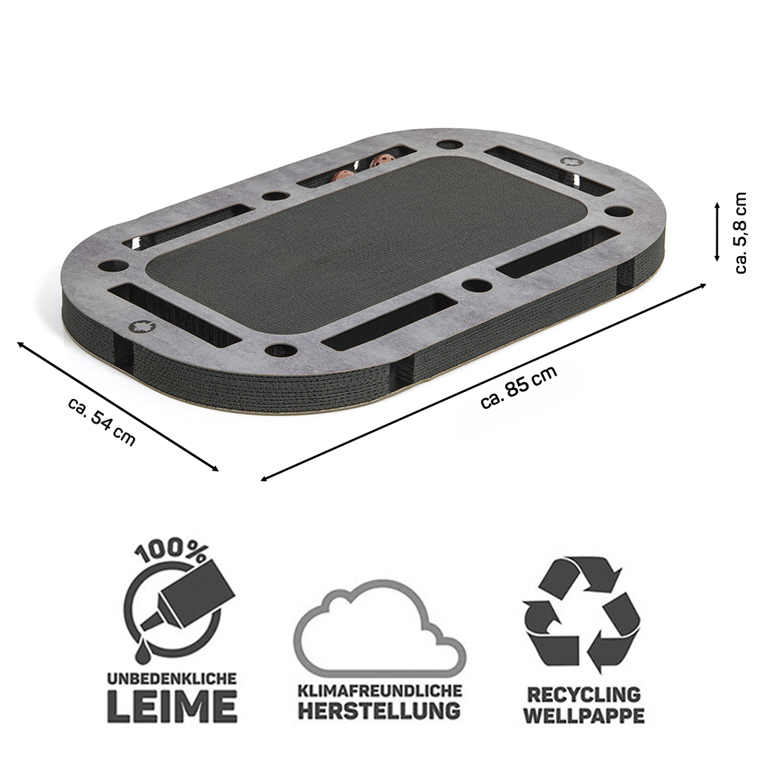 Canadian Cat Company Intelligenzspielzeug Canadian Cat Company Katzenspielplatz PlayPlate Black grau