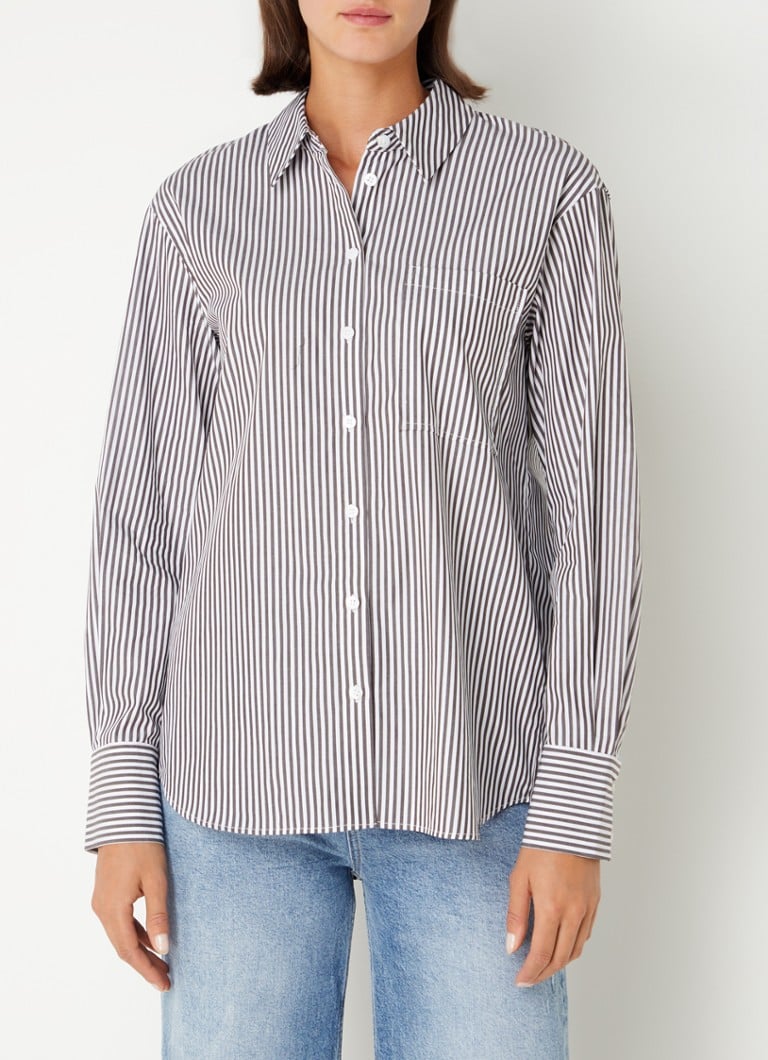 Whistles Blouse with stripe print and chest pocket