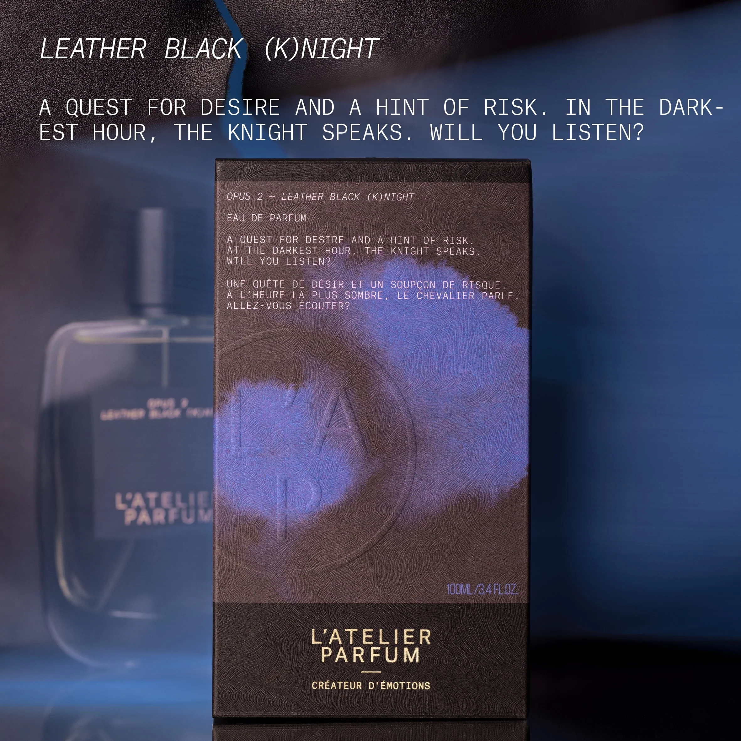 Opus 2 - Sensorial Illusion Leather Black (K)night - Eau de Parfum, Eau de Parfum Unisex