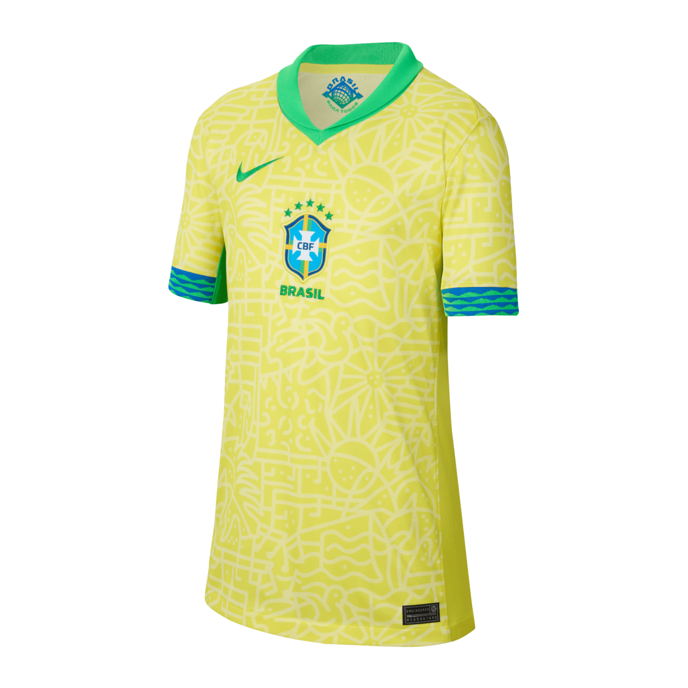 Nike Brasilien Trikot Home 2024 Kids Gelb F706