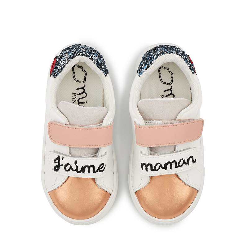 Baskets en cuir Mini Edith j'aime maman