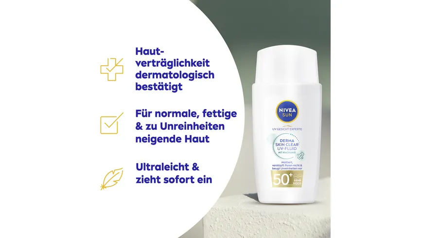 Nivea Sun Derma Skin Clear UV-Fluid mit Niacinamid 40 ml