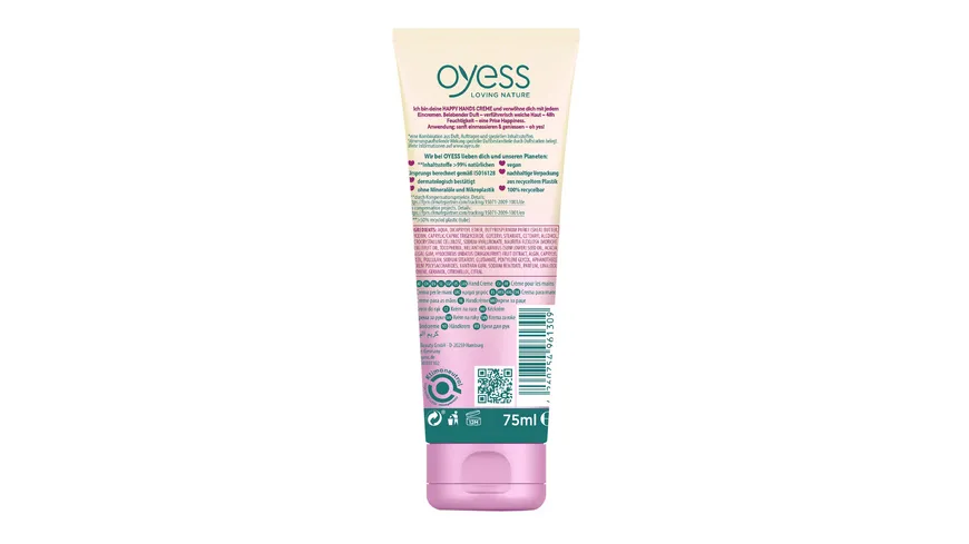 OYESS loving nature Happy Hands Creme 75 ml