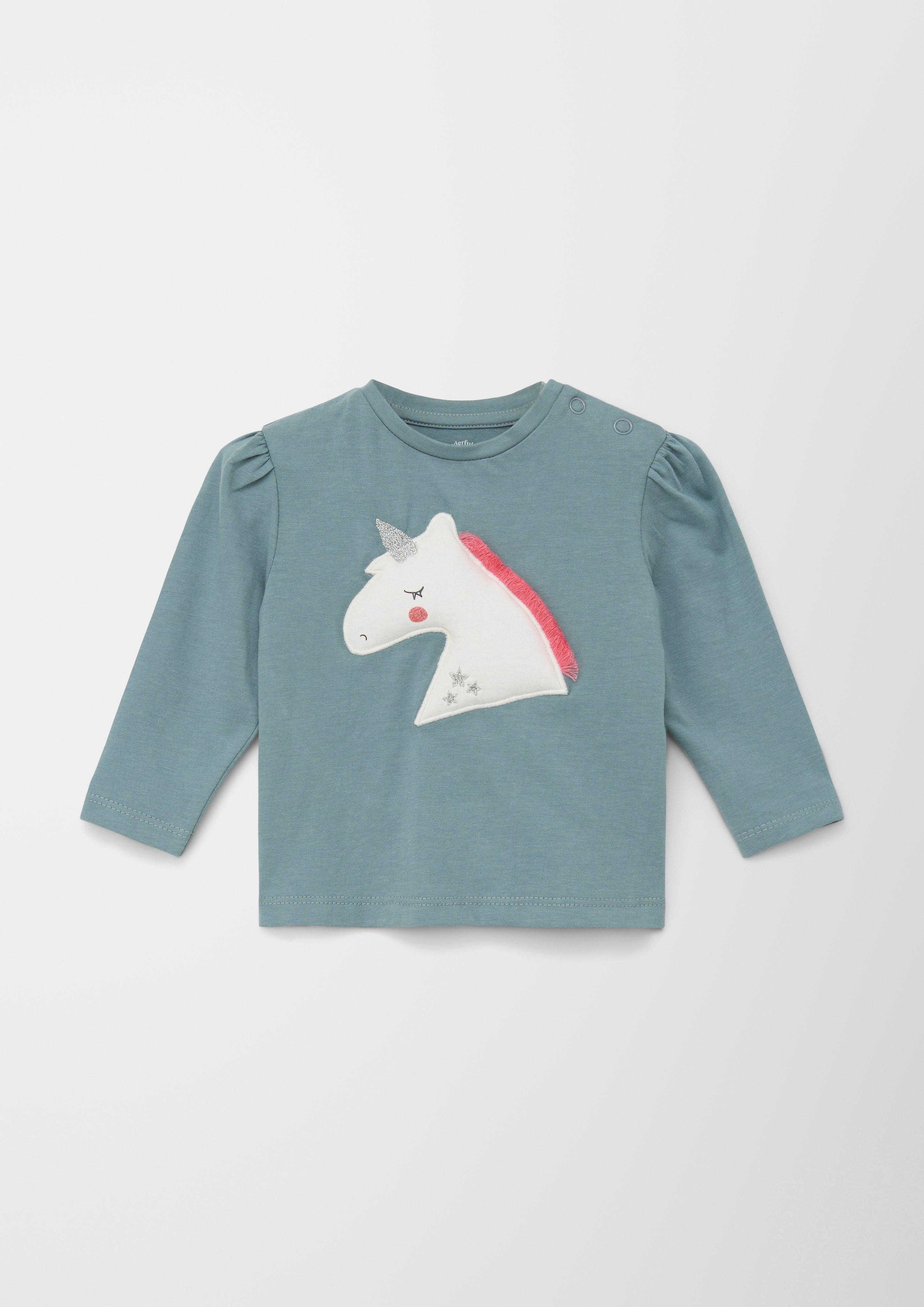 Langarmshirt mit Einhorn-Applikation  2123278-6352
