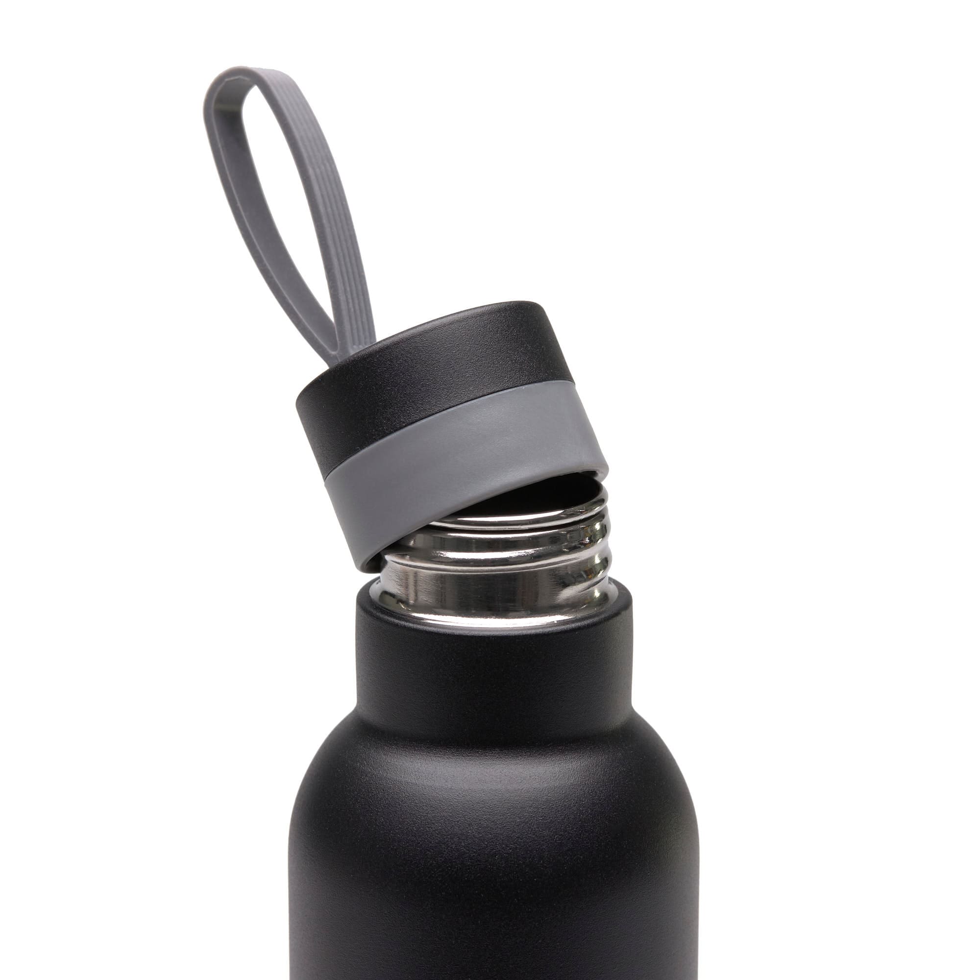 Edelstahl Trinkflasche - BOLD, Schwarz