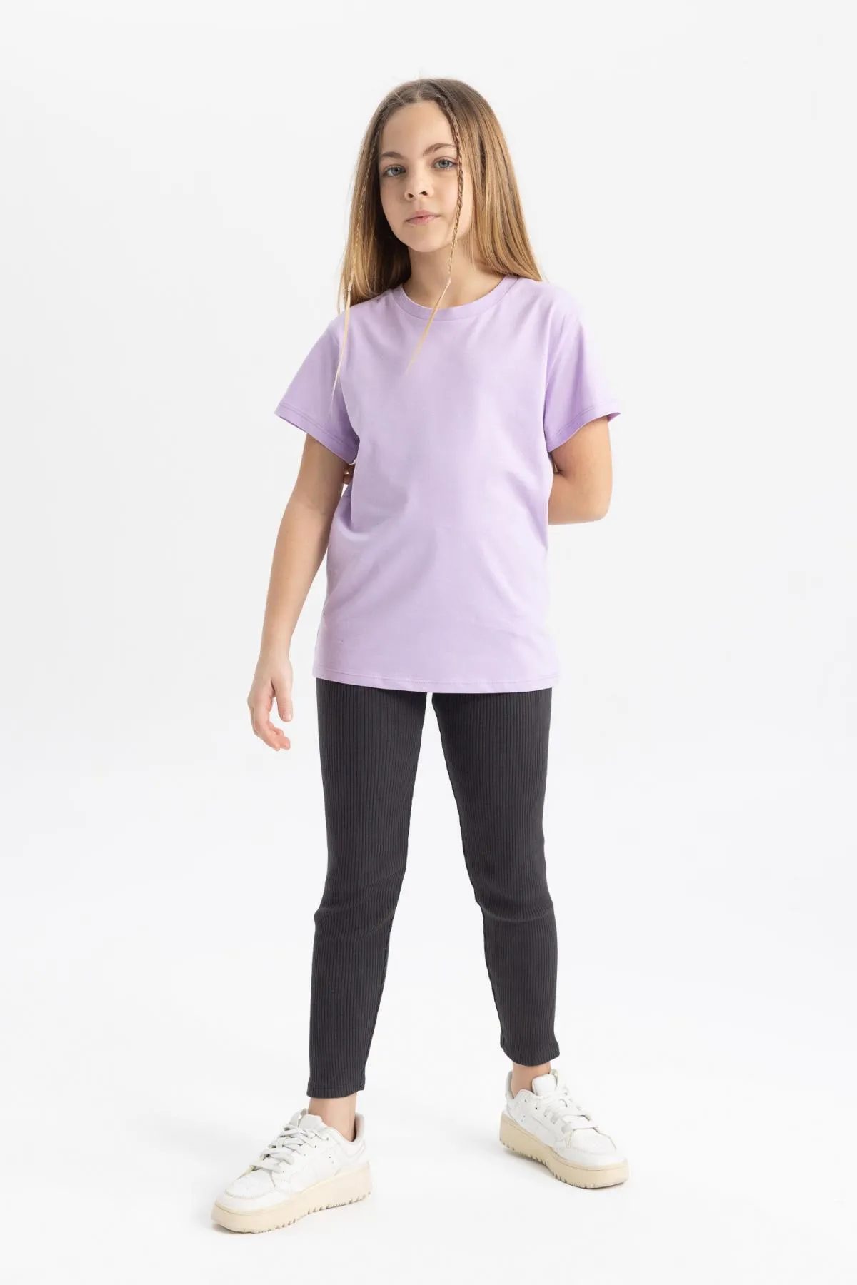 DeFacto  Mädchen-Basic-Kurzarm-T-Shirt Z7718a624sm