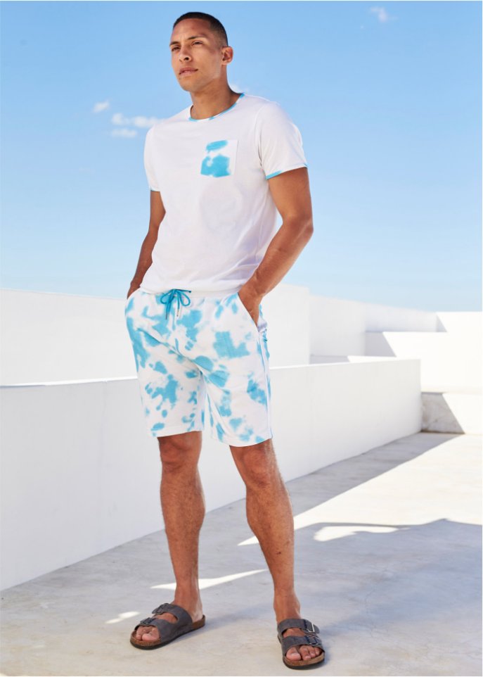 T-Shirt mit bedruckter-Brusttasche
