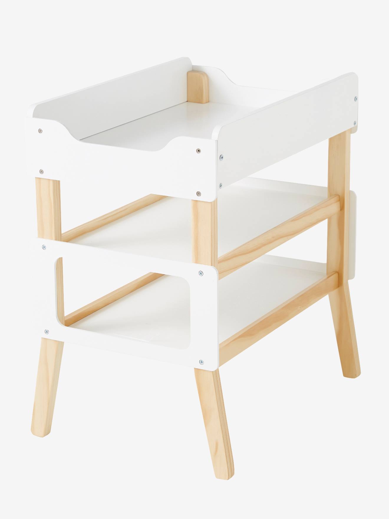 Table à langer pour poupon en bois FSC® blanc