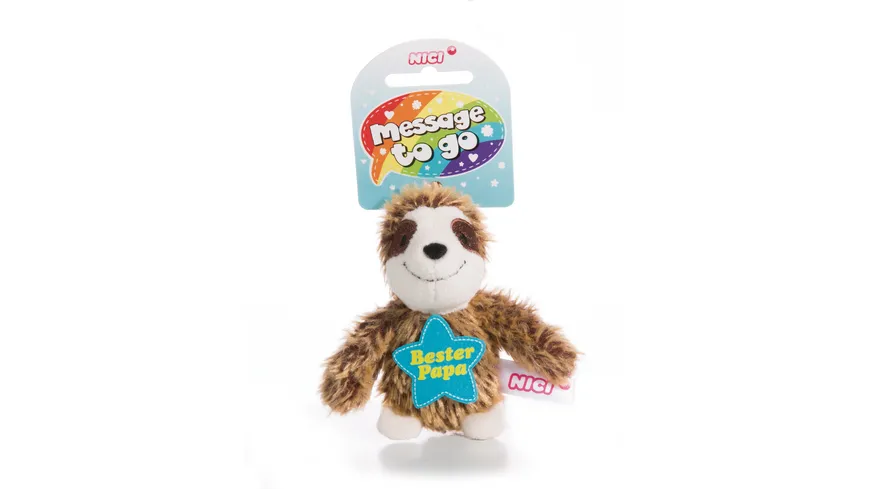 NICI Faultier Bester Papa 8cm mit Loop