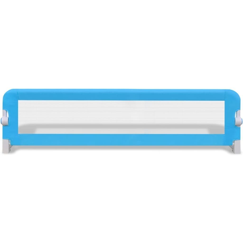 vidaXL Bettschutzgitter Bettschutzgitter Rausfallschutz Bettgitter Seitenschiene Blau 150 x 42