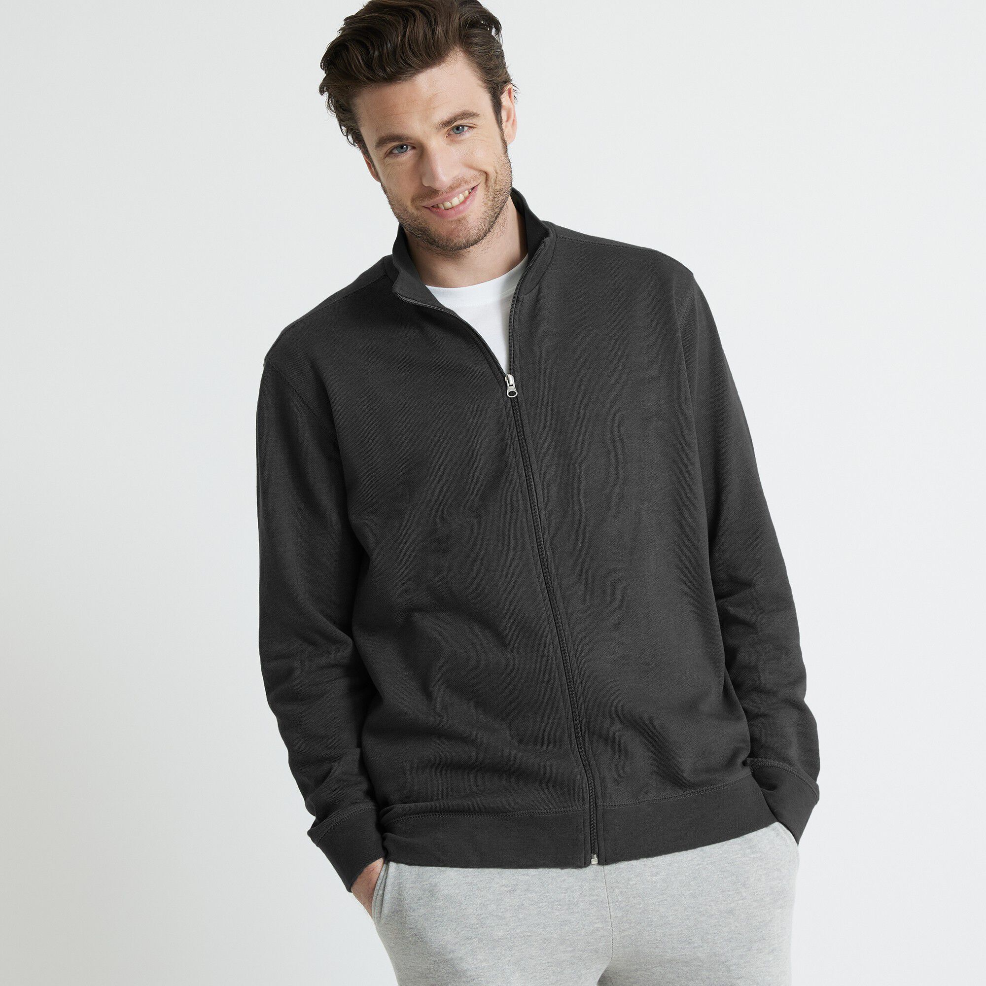 Sweat entièrement zippé uni