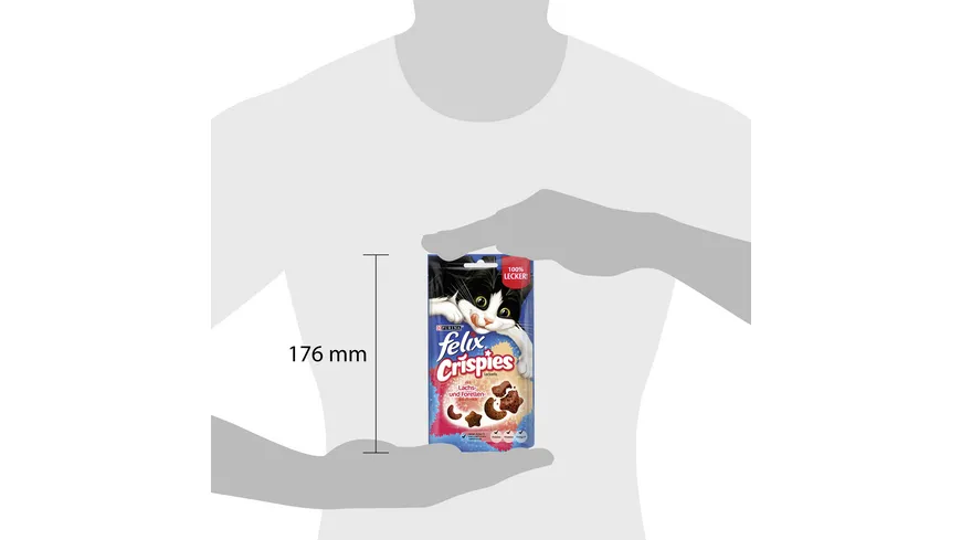 PURINA Felix Crispies mit Lachs- und Forellengeschmack Katzensnacks 45g Beutel 45 g