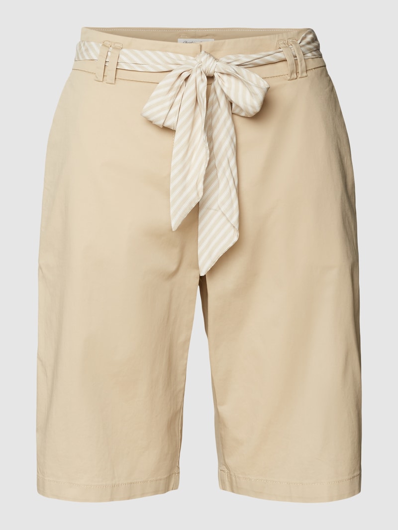 Bermudas mit Stoffgürtel in beige