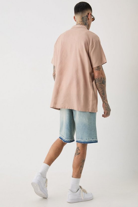 Tall Oversize Leinen-Hemd