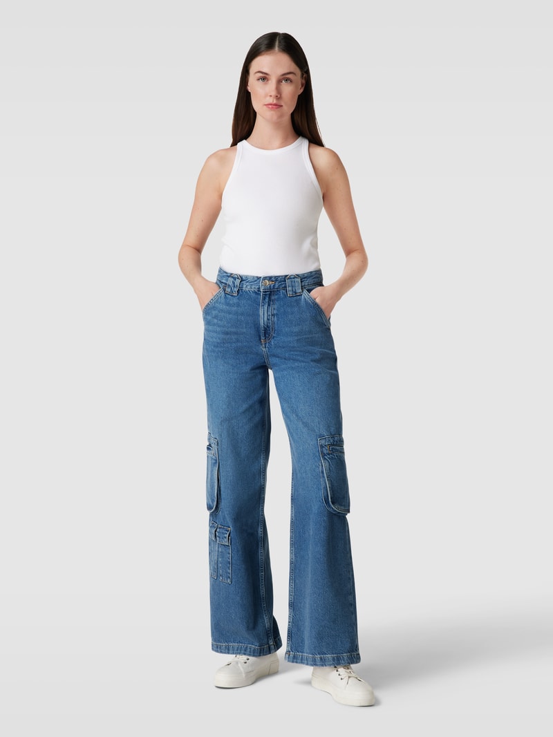 Jeans mit Cargotaschen Modell 'ROMY' in blau