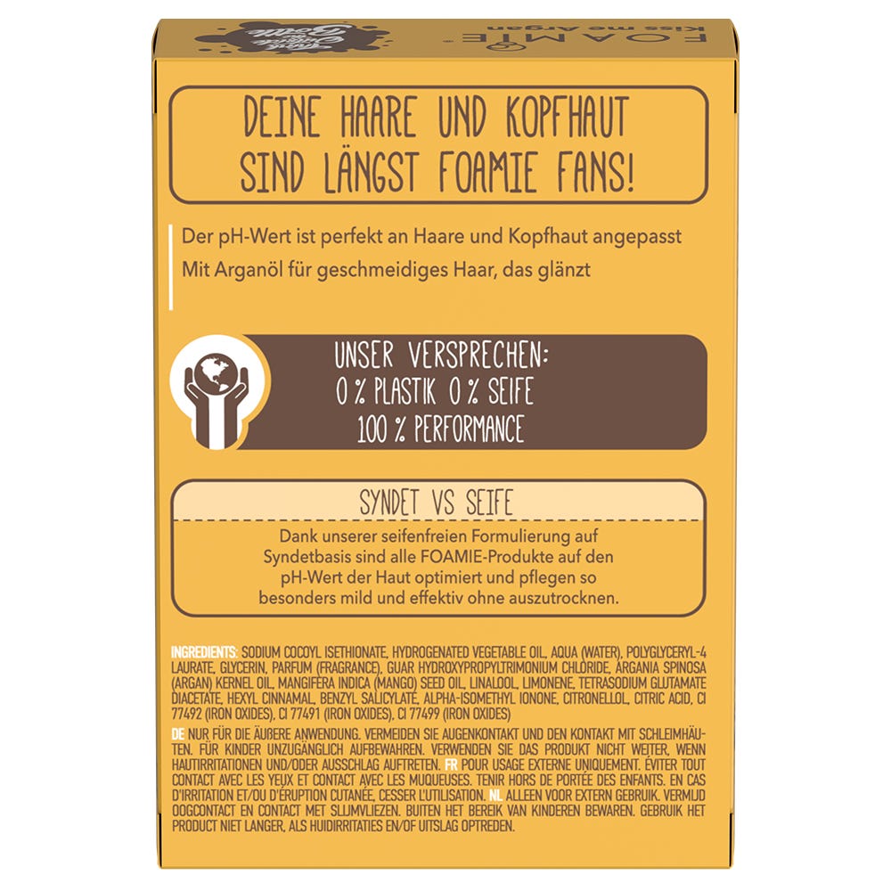 FOAMIE Festes Shampoo - Kiss Me Argan