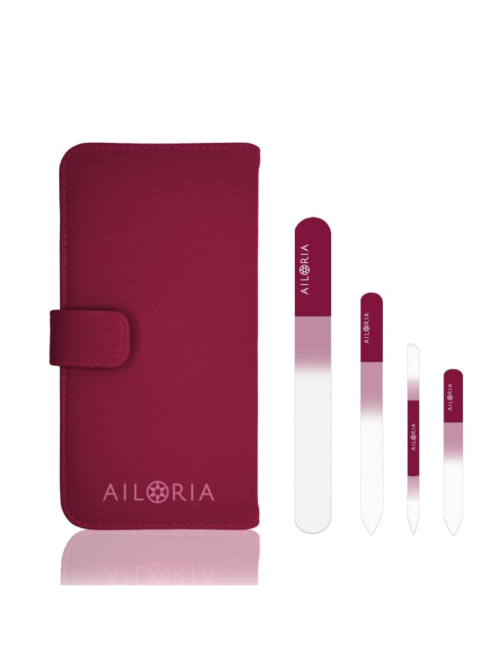 Ailoria CONTOUR PRIME Glas-Nagelfeilenset in Magenta günstig kaufen onesize