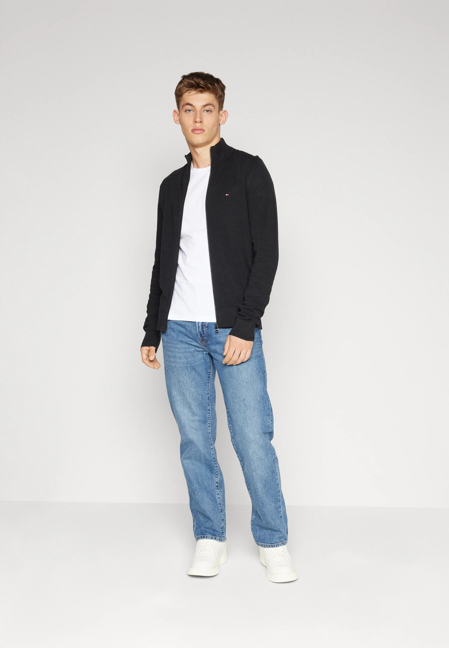 Tommy Hilfiger Cárdigan con cremallera y estructura de cadena