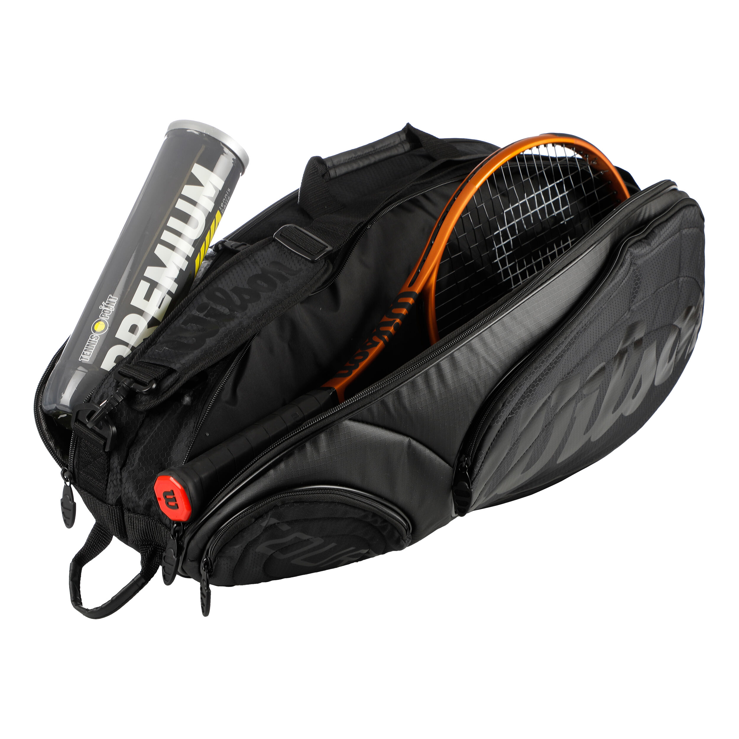 Tour Schlägertasche 6er Special Edition - Schwarz, Schwarz Glänzend