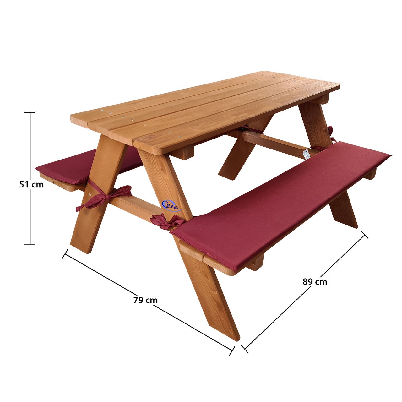 Coemo Kinder-Sitzgruppe Picknicktisch Spieltisch Holz