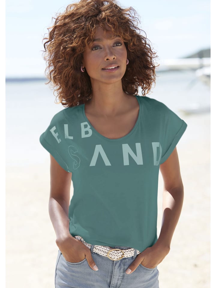 ELBSAND T-Shirt in petrol günstig kaufen