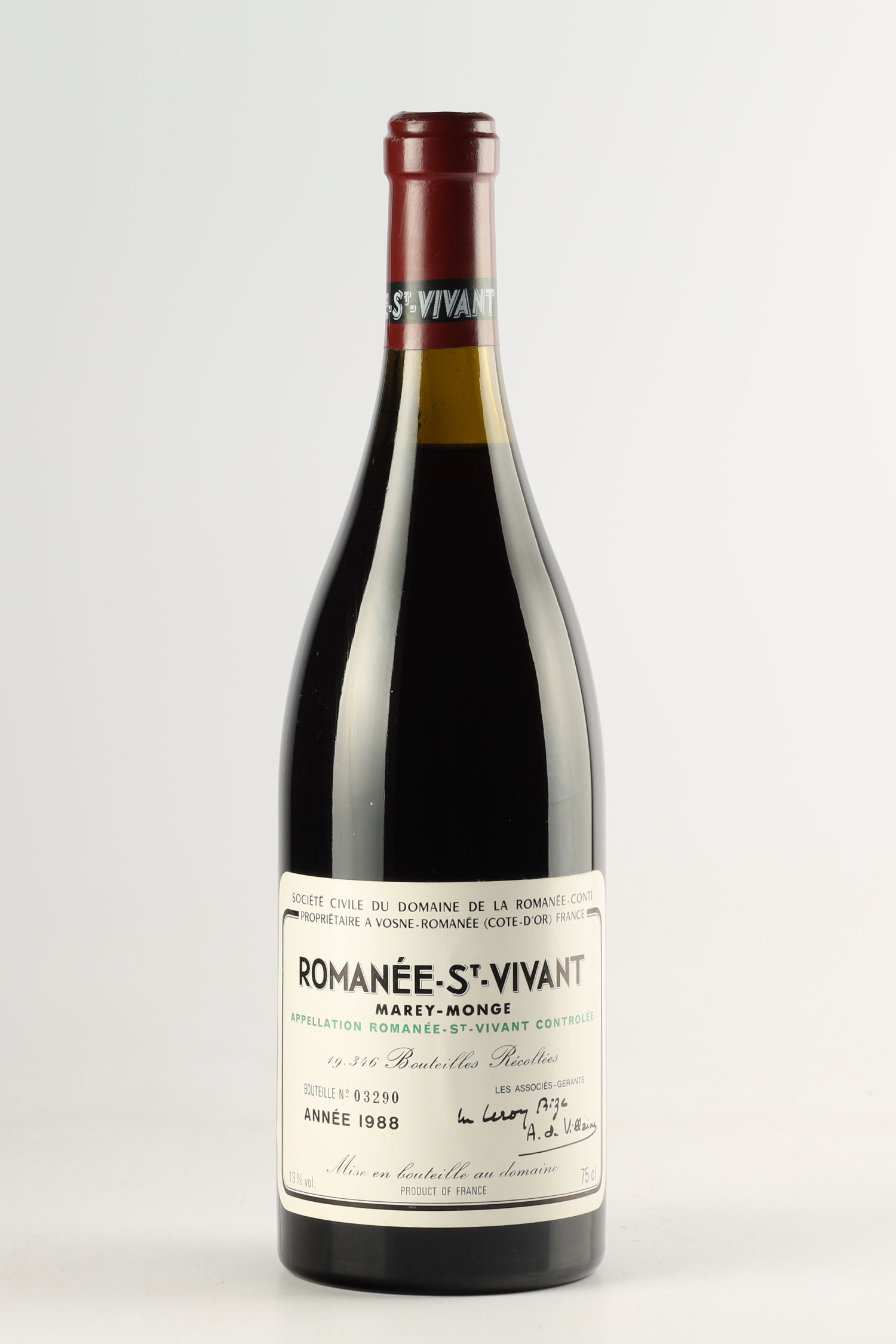 Vin 1988 DOMAINE DE LA ROMANEE CONTI 1988, Romanée Saint Vivant. Vin ancien - SoDivin