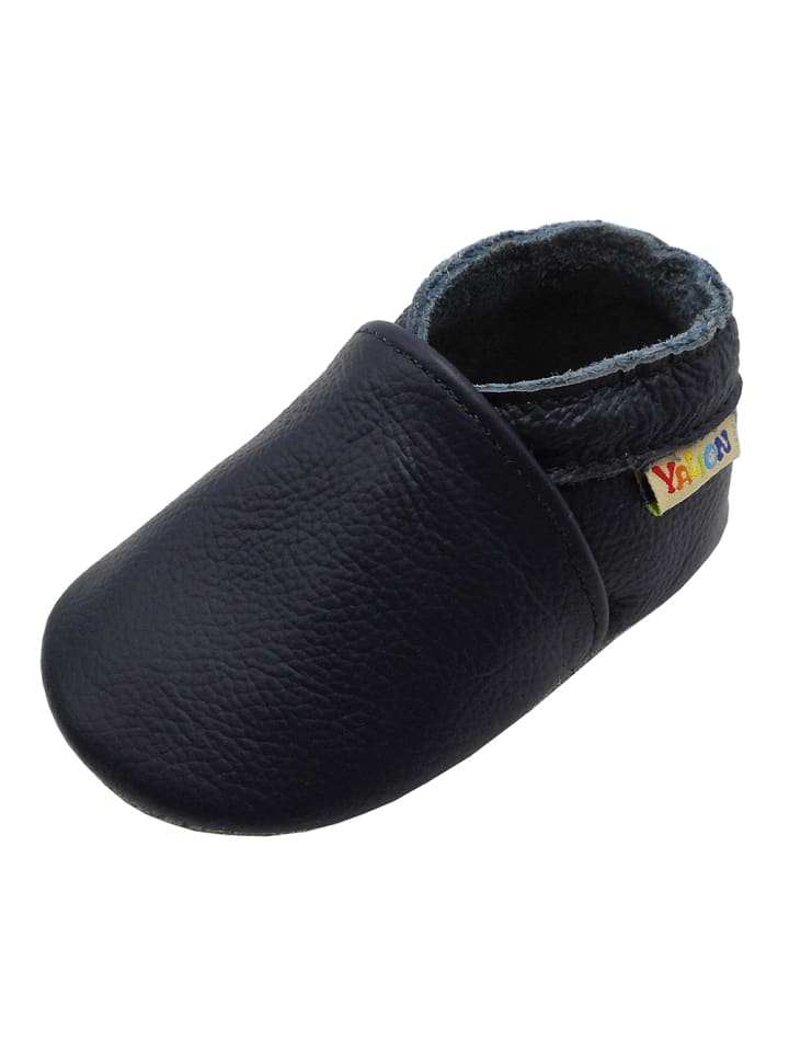 Yalion Leder-Krabbelschuhe in Dunkelblau günstig kaufen 23/24