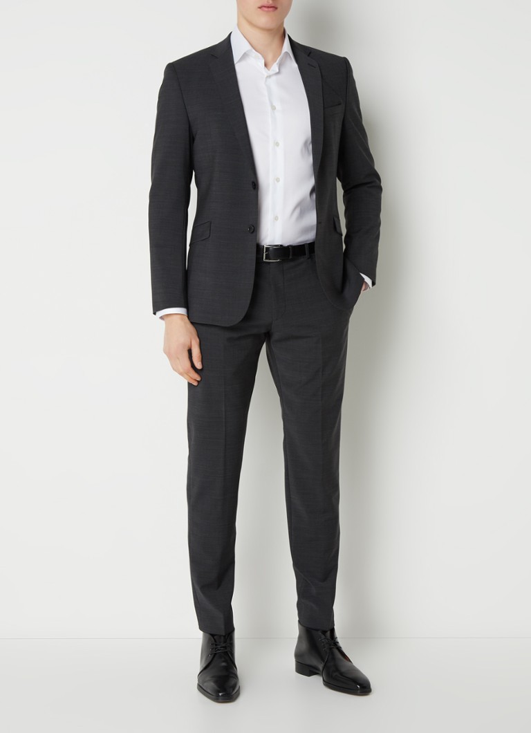 Pantaloni Strelson Flex Cross Mercer Slim Fit din amestec de lână
