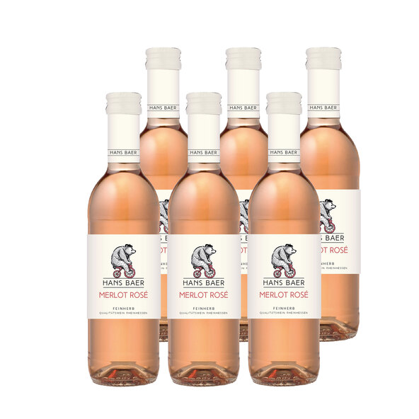 Merlot Rosé feinherb Rheinhessen QbA, 12 Flaschen à 0,25 l