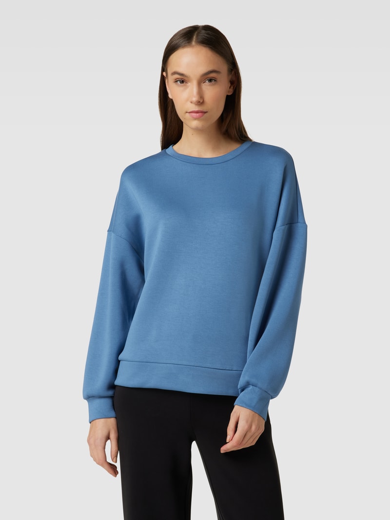 Oversized Sweatshirt mit überschnittenen Schultern in rauchblau