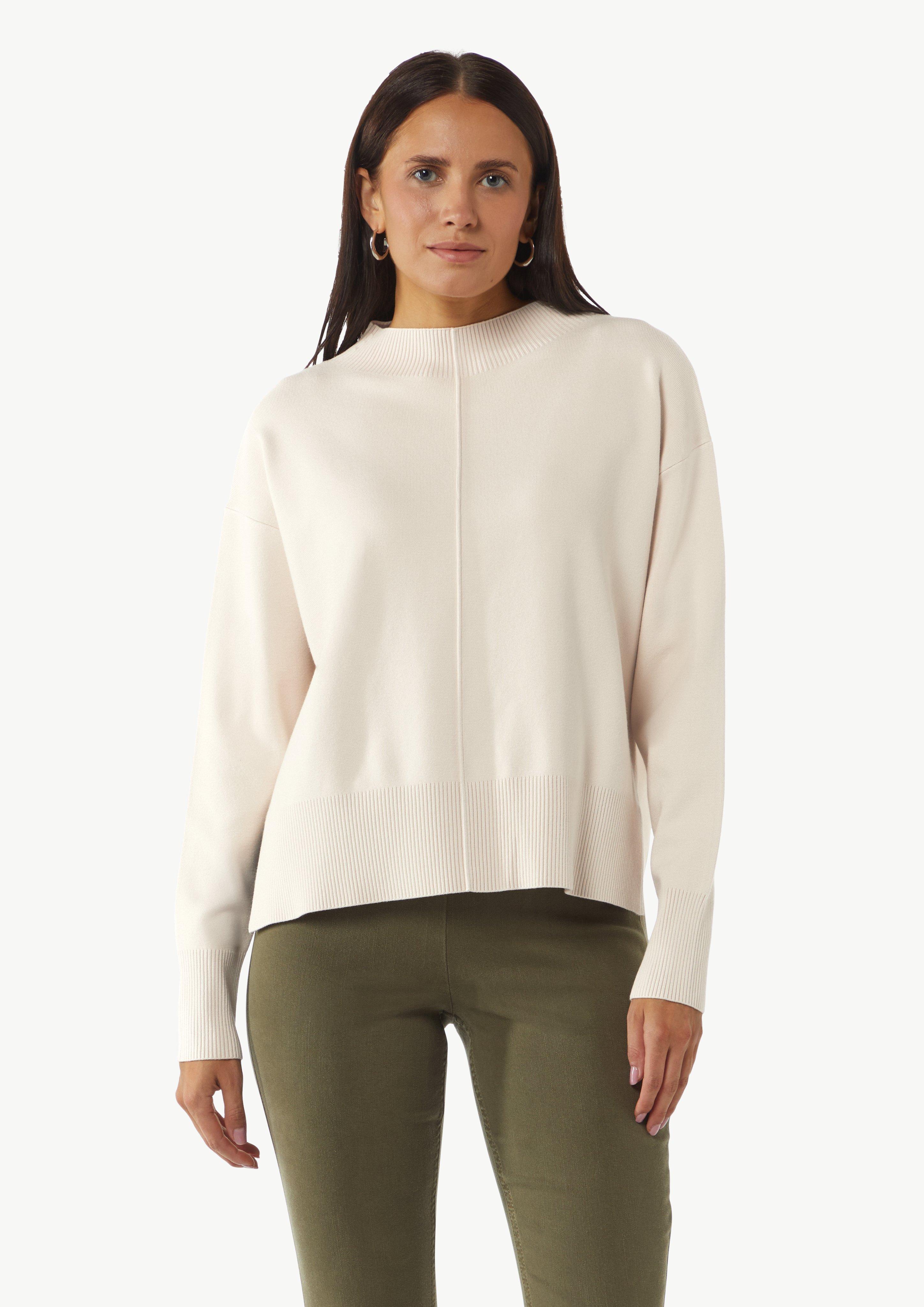 Strickpullover im Boxy-Schnitt - helles beige