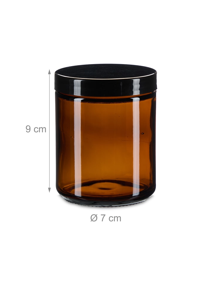relaxdays 12 x Salbentiegel in Braun/ Schwarz - 240 ml günstig kaufen onesize