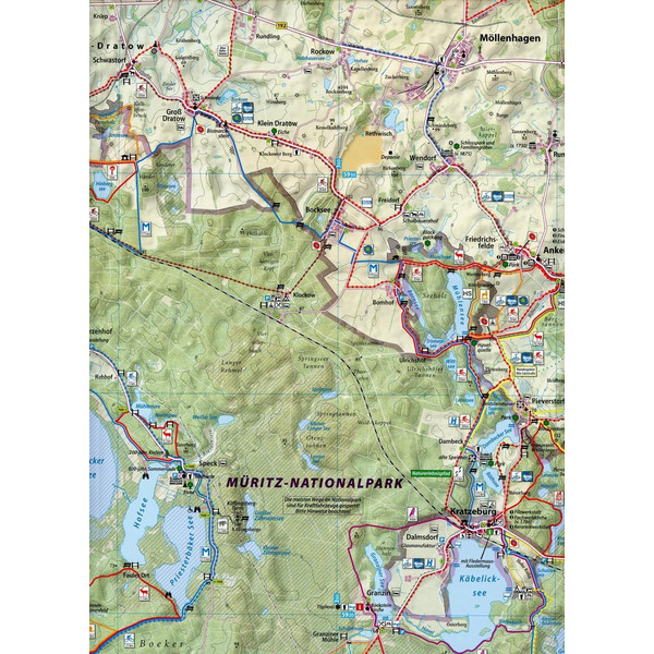 Rad- und Wanderkarte Müritz-Nationalpark 1:50.000 - Wanderkarte