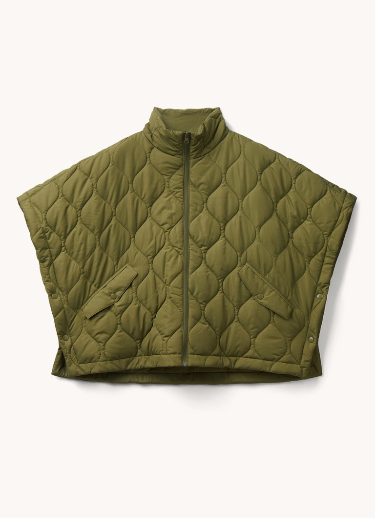 Poncho acolchado Benetton con patrón acolchado