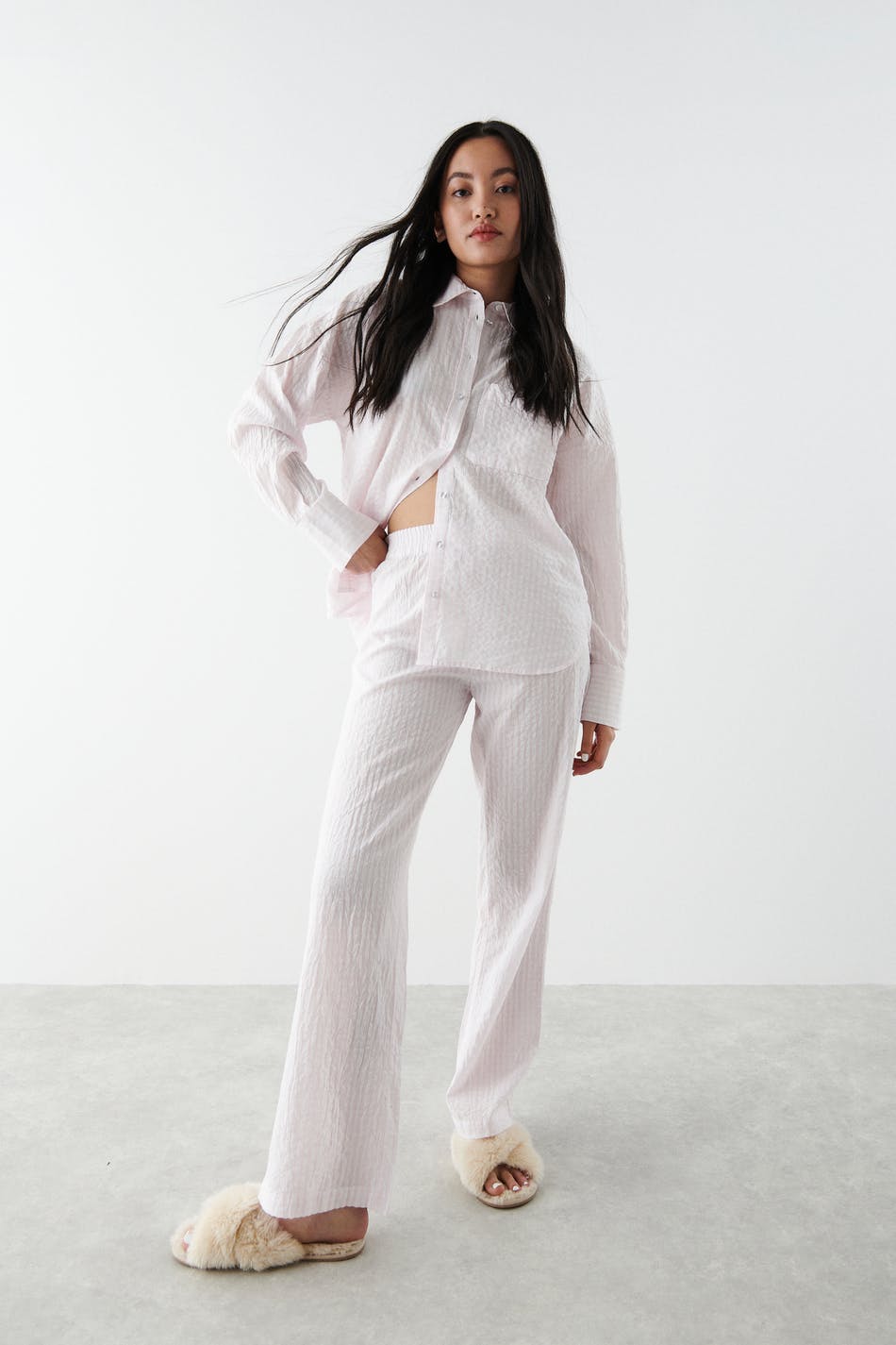 Seersucker pyjamas pants