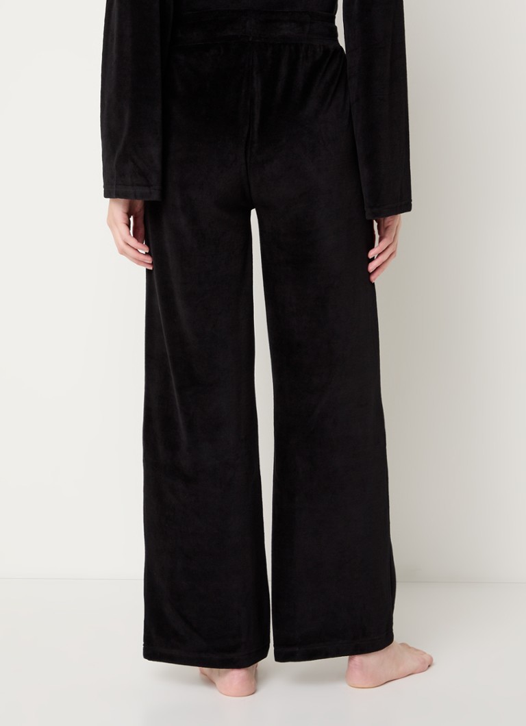 HUGO BOSS Velluto high waist loose fit velvet jogging trousers with side pockets
