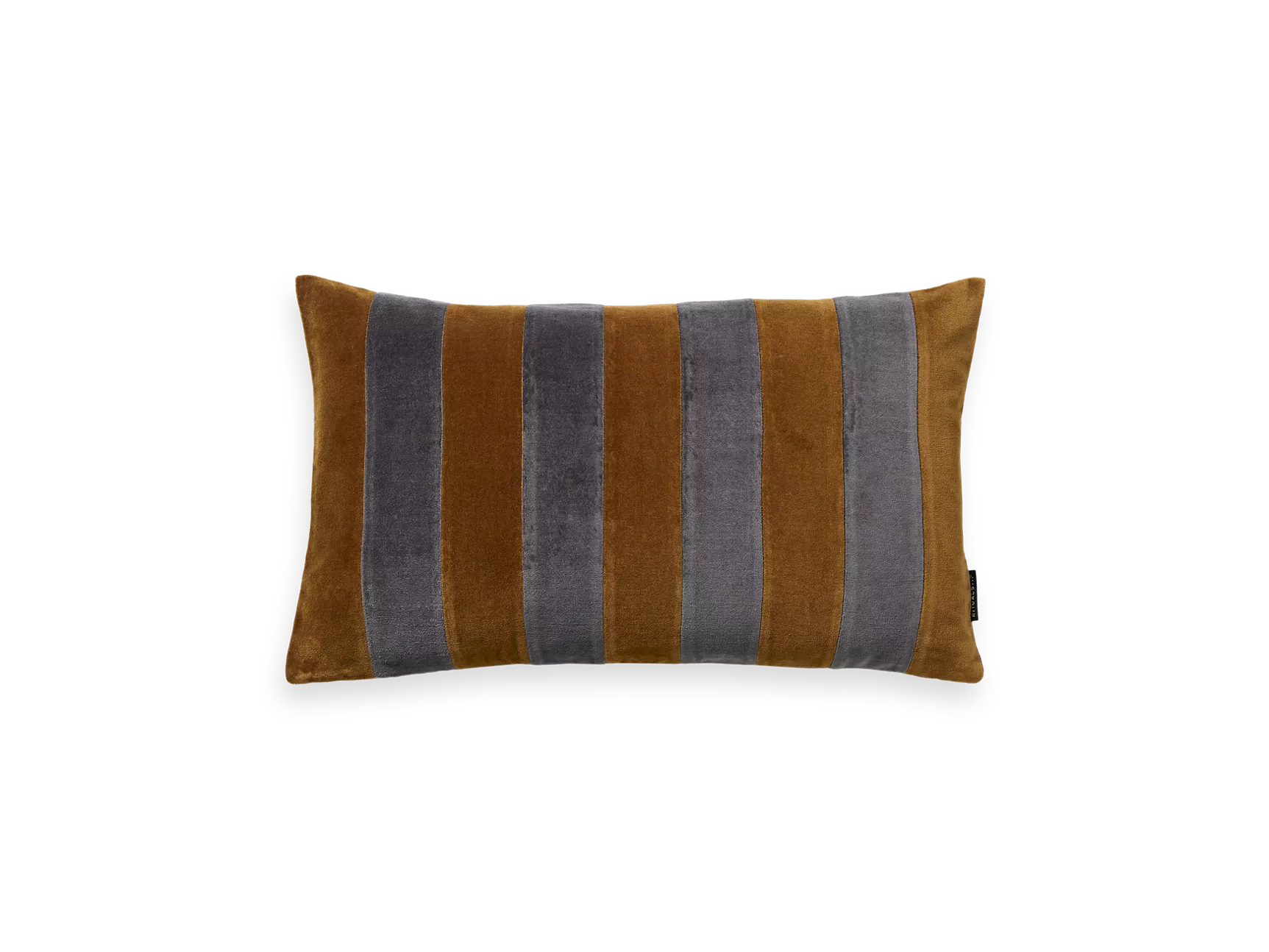 Housse de coussin Vellore à rayures moka 50 x 30 cm