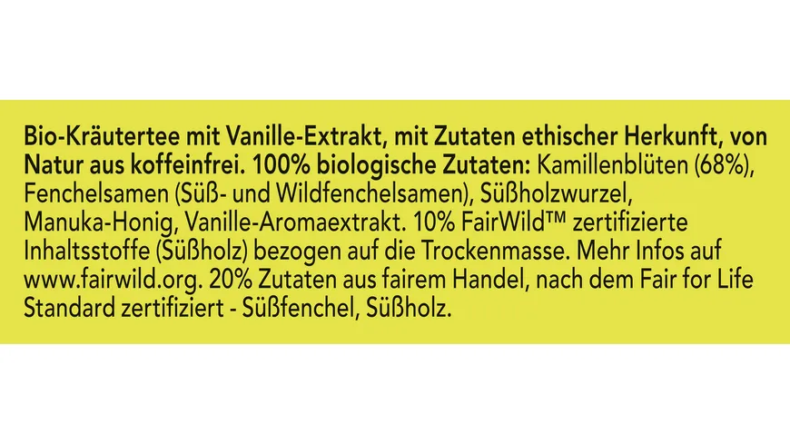 pukka kamille, vanille & manuka-honig Bio-Kräutetee 32 g
